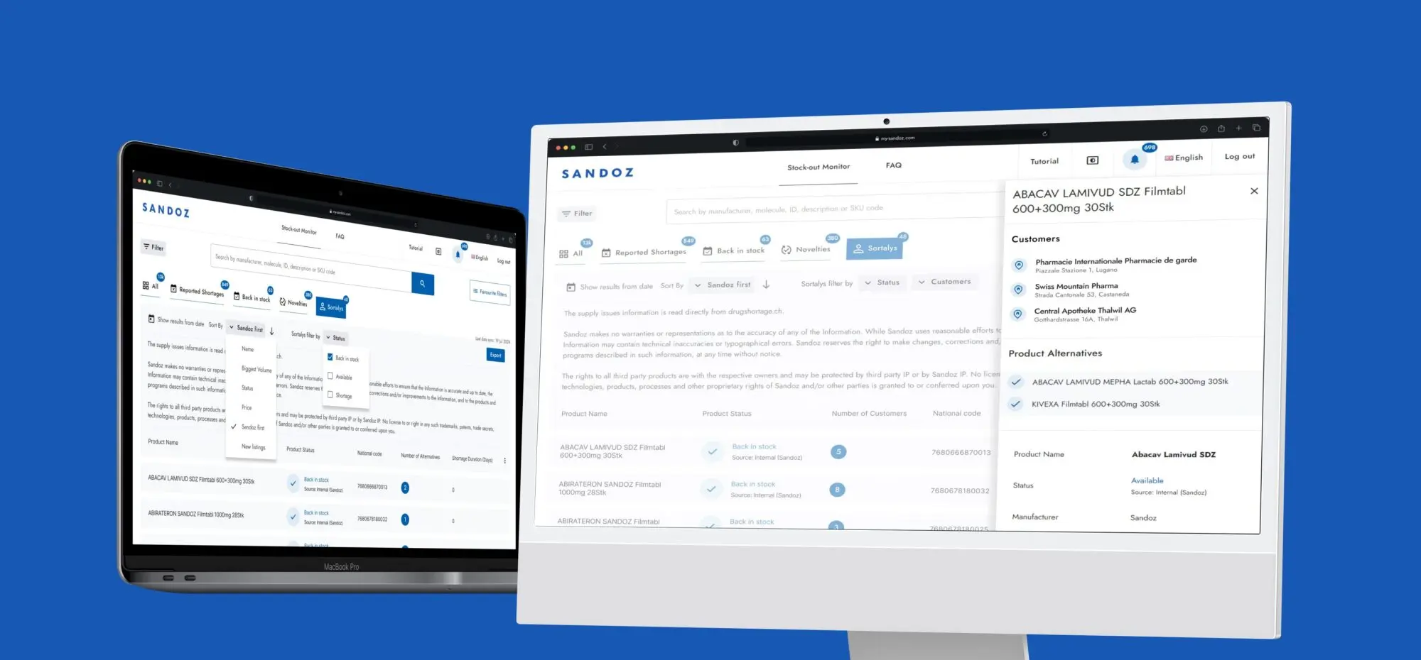 Custom software solution for pharma industry - web app