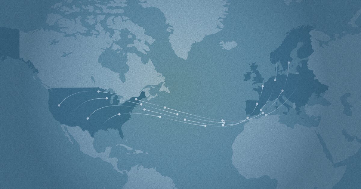 graphic showing the entry of US Companies in Europe
